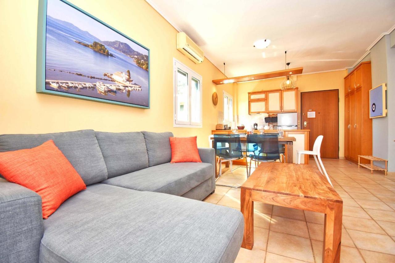 Pebbles And Sea At Barbati With Shared Pool Apartment Ngoại thất bức ảnh