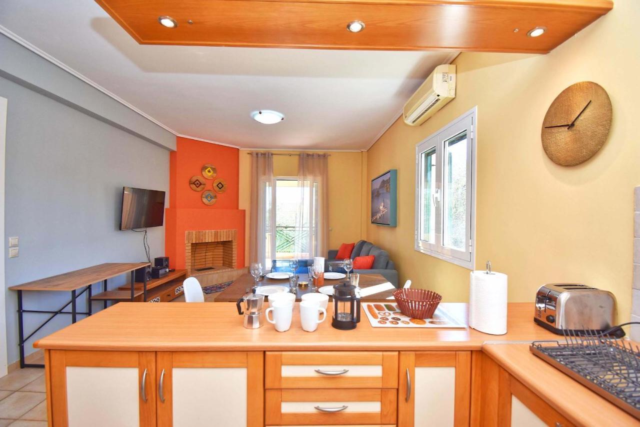 Pebbles And Sea At Barbati With Shared Pool Apartment Ngoại thất bức ảnh